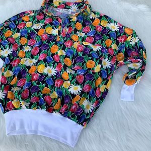 Vintage RJ Martin tulip daisy shirt